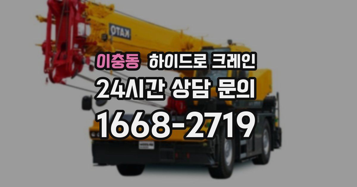 이충동 하이드로 크레인