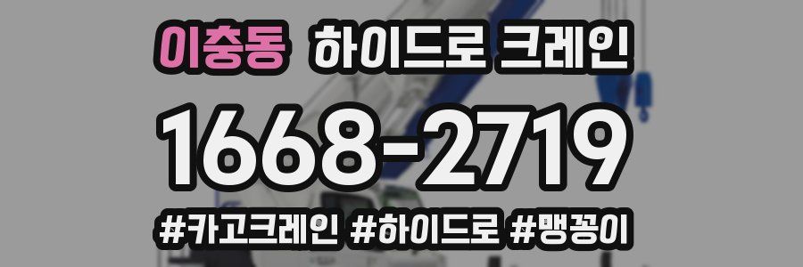 이충동 하이드로 크레인