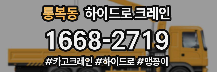 통복동 하이드로 크레인