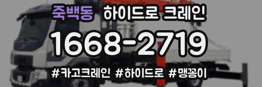 죽백동 하이드로 크레인