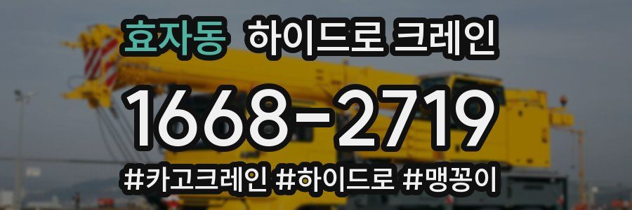 효자동 하이드로 크레인