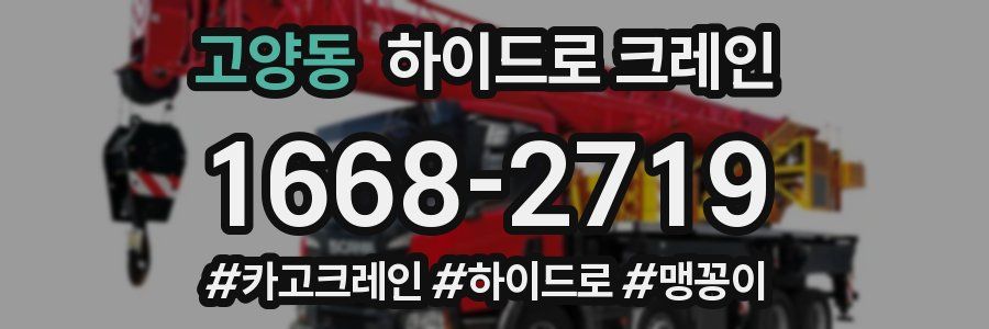고양동 하이드로 크레인