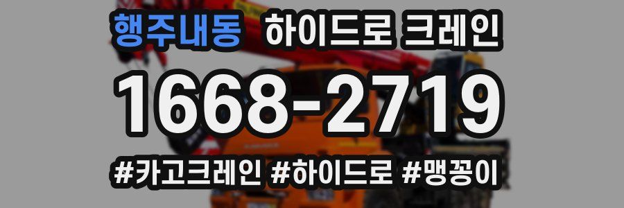 행주내동 하이드로 크레인