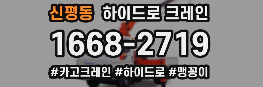 신평동 하이드로 크레인