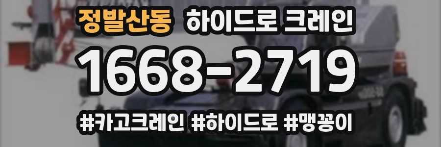 정발산동 하이드로 크레인