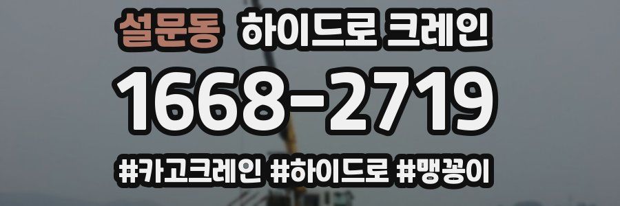 설문동 하이드로 크레인