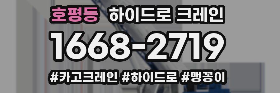 호평동 하이드로 크레인