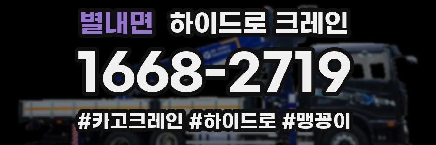 별내면 하이드로 크레인