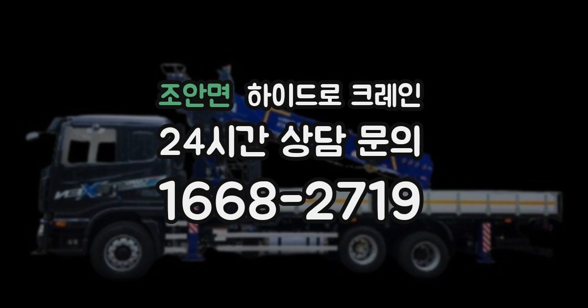 조안면 하이드로 크레인