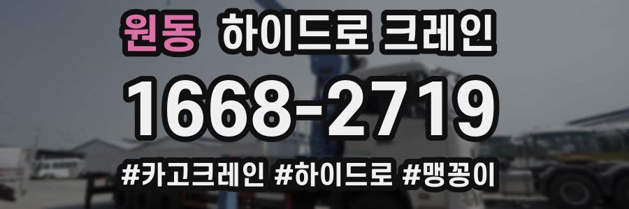 원동 하이드로 크레인