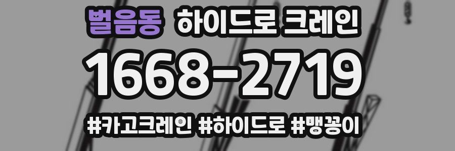 벌음동 하이드로 크레인