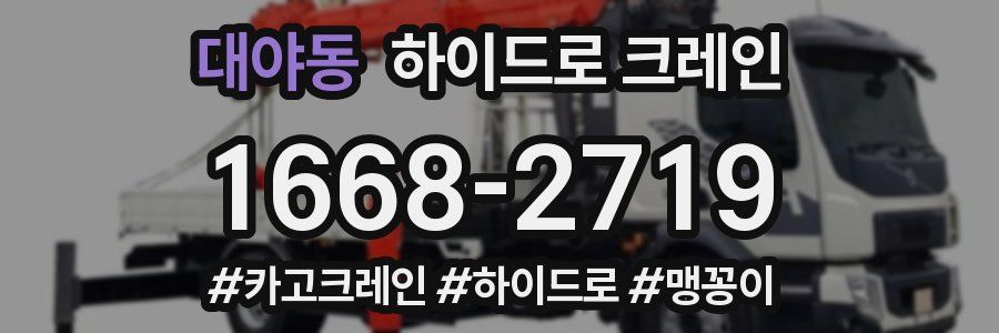 대야동 하이드로 크레인