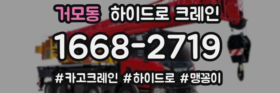 거모동 하이드로 크레인