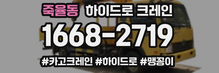 죽율동 하이드로 크레인