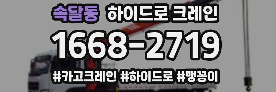 속달동 하이드로 크레인