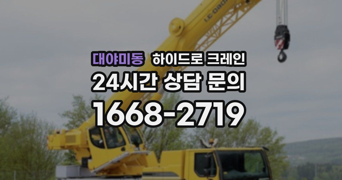 대야미동 하이드로 크레인