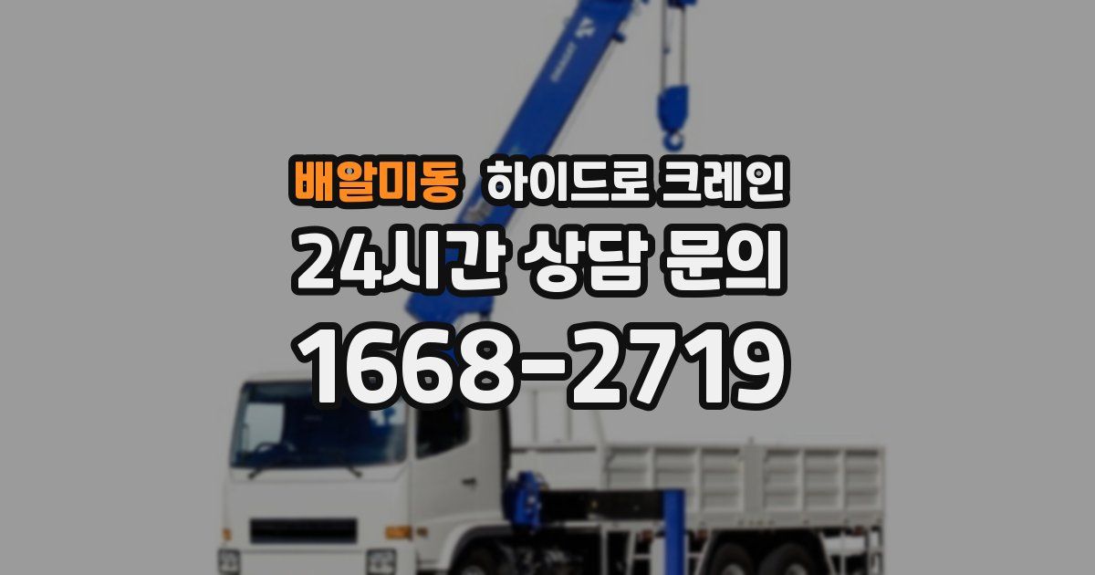 배알미동 하이드로 크레인