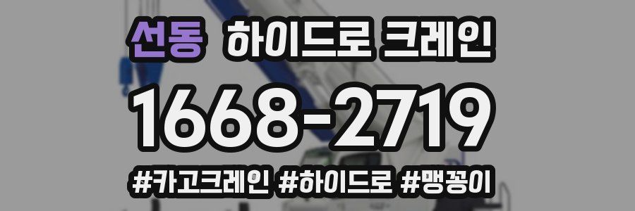 선동 하이드로 크레인