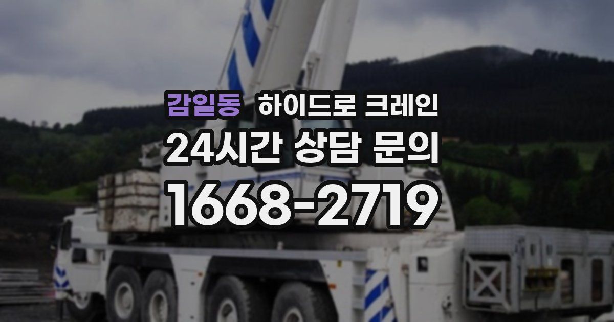 감일동 하이드로 크레인