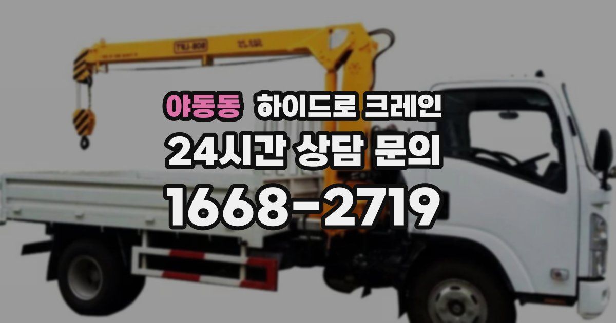 야동동 하이드로 크레인