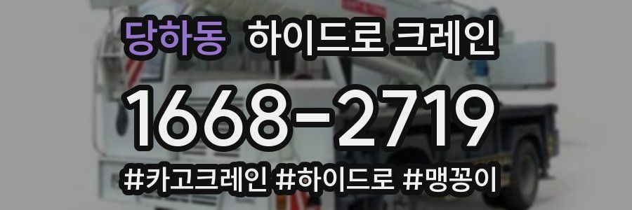 당하동 하이드로 크레인