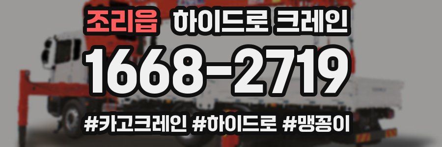 조리읍 하이드로 크레인