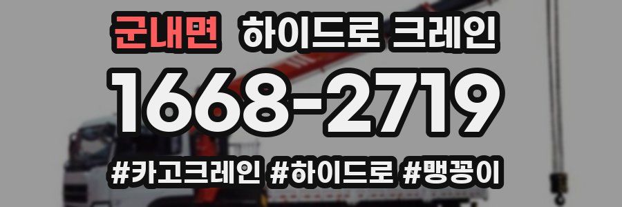 군내면 하이드로 크레인