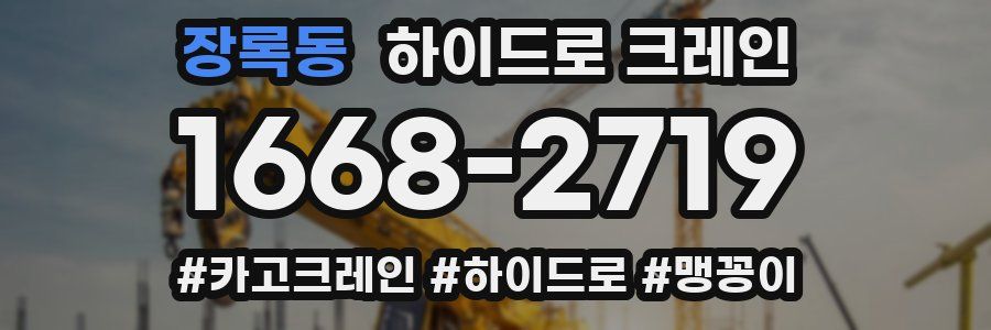 장록동 하이드로 크레인