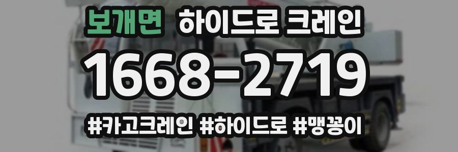 보개면 하이드로 크레인