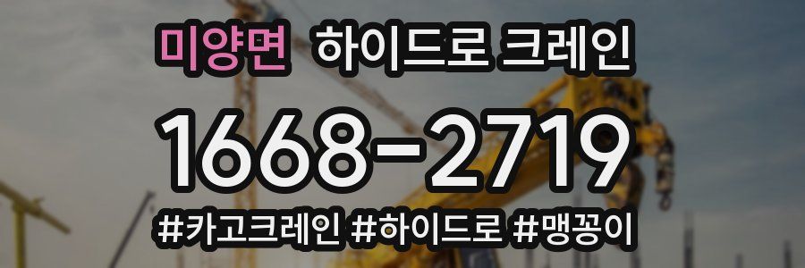 미양면 하이드로 크레인