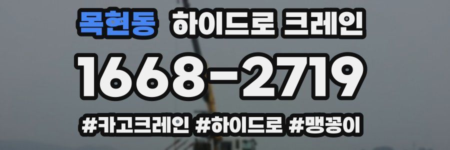 목현동 하이드로 크레인