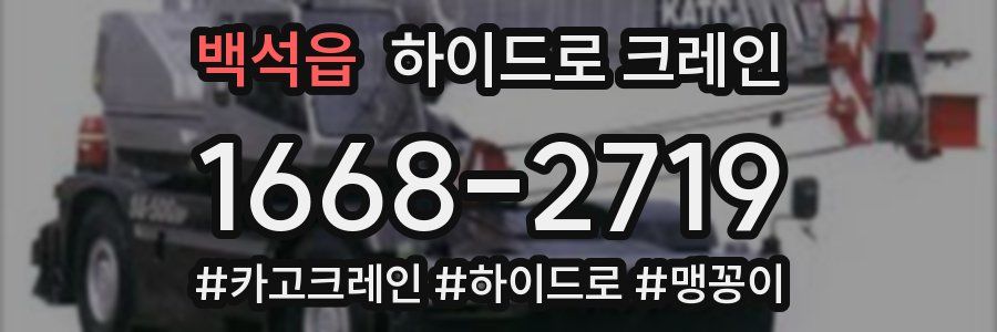 백석읍 하이드로 크레인