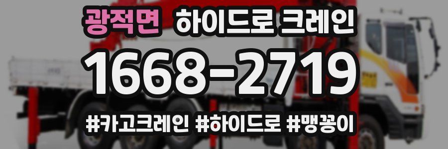 광적면 하이드로 크레인