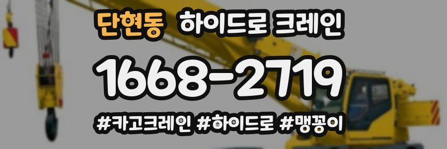 단현동 하이드로 크레인