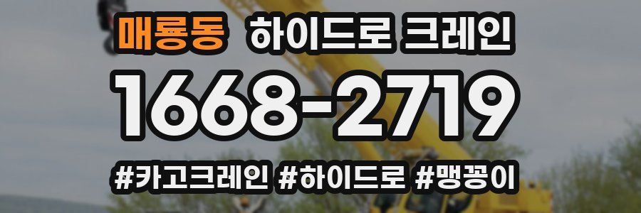 매룡동 하이드로 크레인