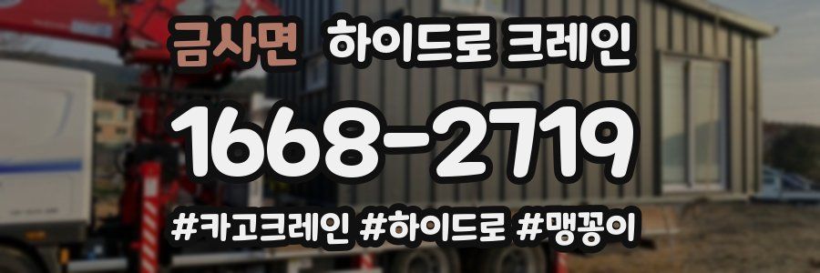 금사면 하이드로 크레인