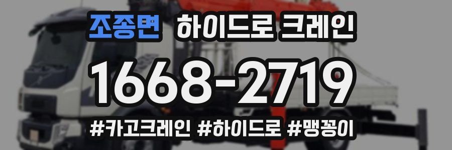 조종면 하이드로 크레인