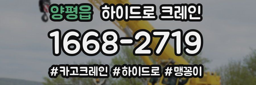 양평읍 하이드로 크레인