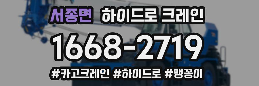 서종면 하이드로 크레인