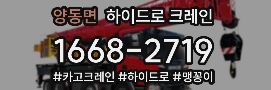 양동면 하이드로 크레인