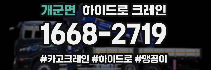 개군면 하이드로 크레인