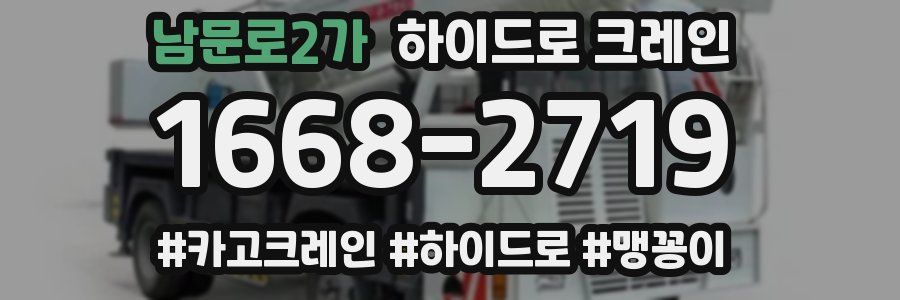 남문로2가 하이드로 크레인