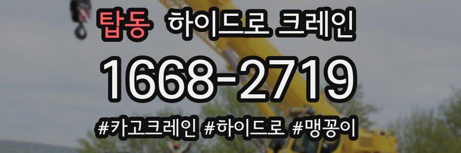 탑동 하이드로 크레인