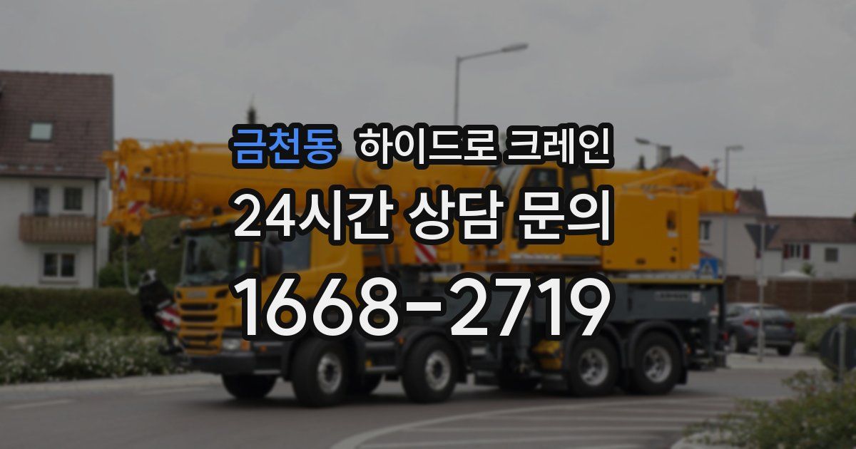 금천동 하이드로 크레인