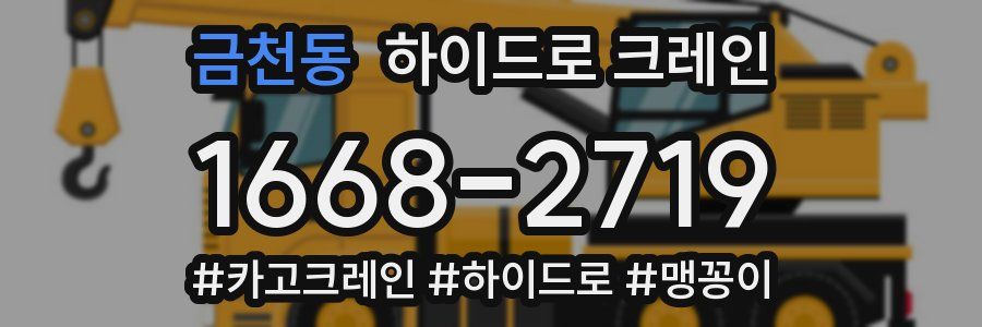 금천동 하이드로 크레인