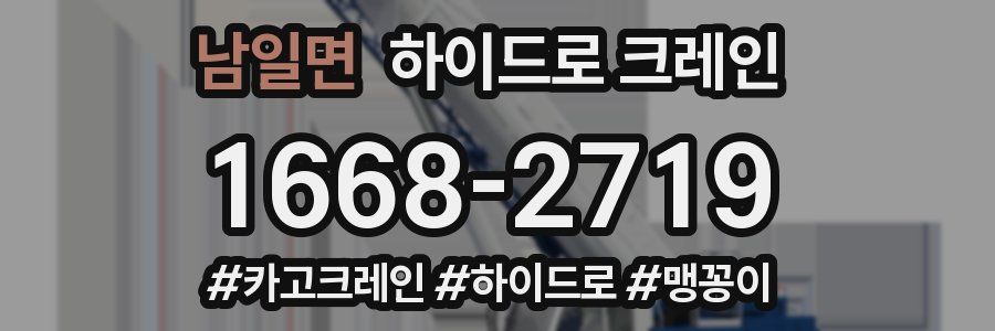 남일면 하이드로 크레인