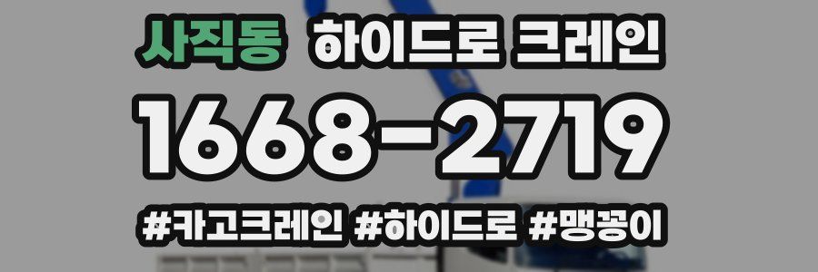 사직동 하이드로 크레인