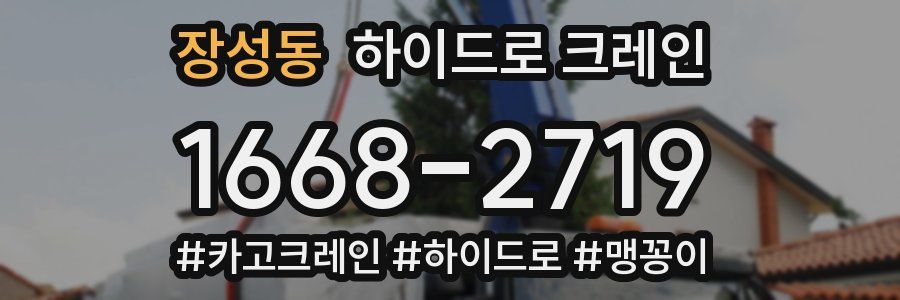 장성동 하이드로 크레인
