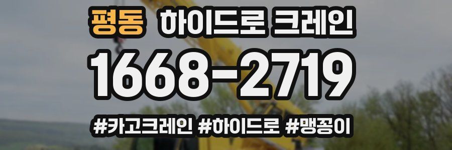 평동 하이드로 크레인