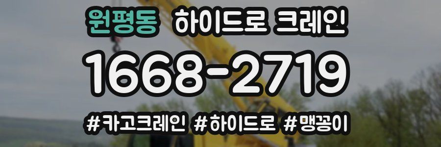 원평동 하이드로 크레인